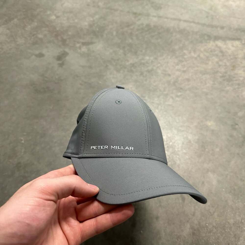 Peter Millar Pursuit Performance Hat Grey Adjustable Golf Cap